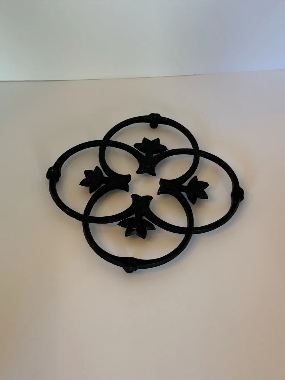 Vintage DANSK DESIGN Black Iron Trivet Designed by Gunnar Cyren Danish
